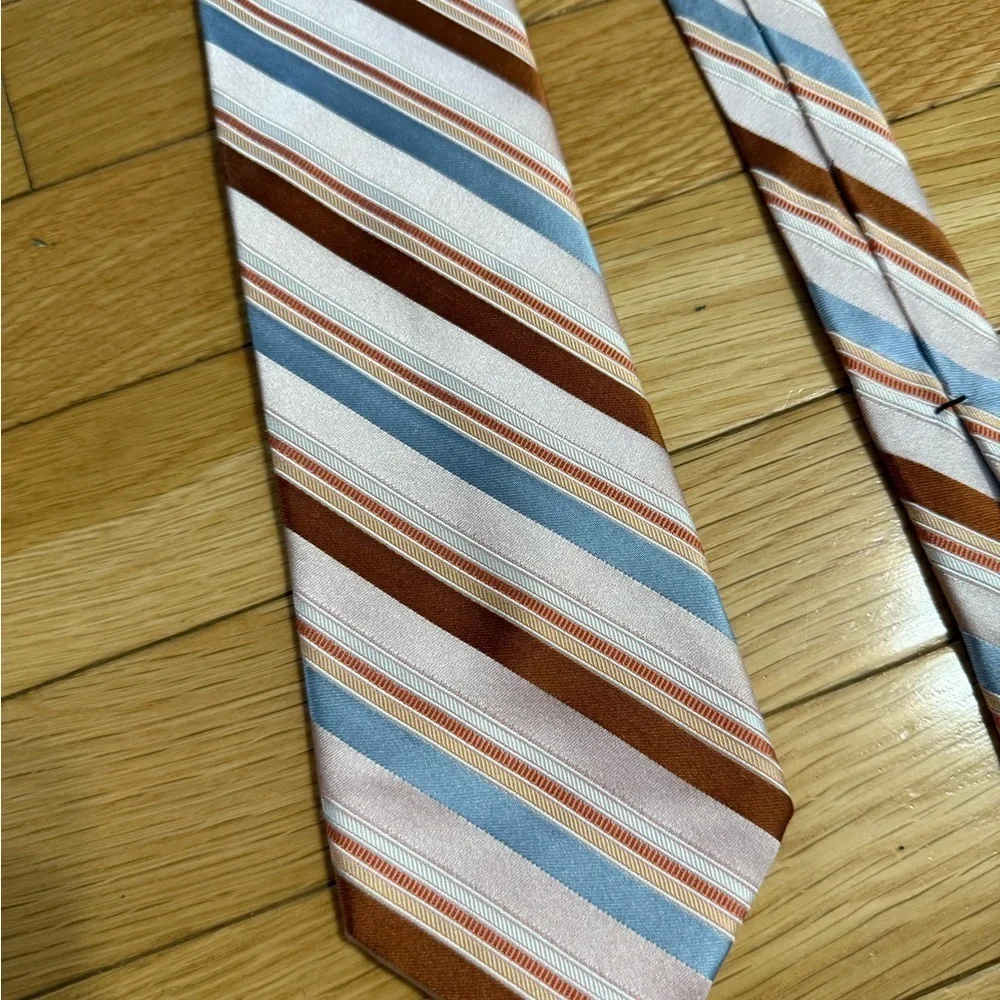 Calvin Klein Men’s Neck Tie Pastel Striped Office Career Wedding Preppy